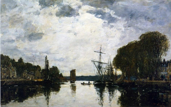  Eugene-Louis Boudin The Port of Landerneau - Finistere - Art Print