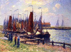  Henri Moret The Port of Volendam - Art Print