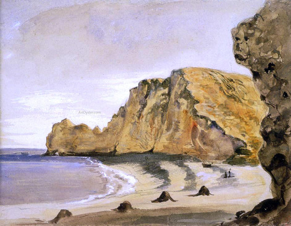  Eugene Delacroix The Porte d'Amont, Etretat - Art Print