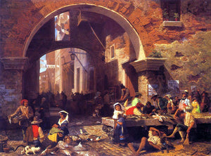  Albert Bierstadt The Portico of Octavia - Art Print
