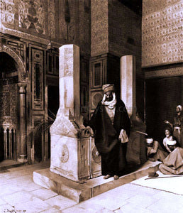  Ludwig Deutsch The Prayer at the Tomb - Art Print