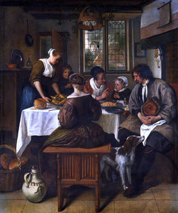  Jan Steen The Prayer Before the Meal - Art Print