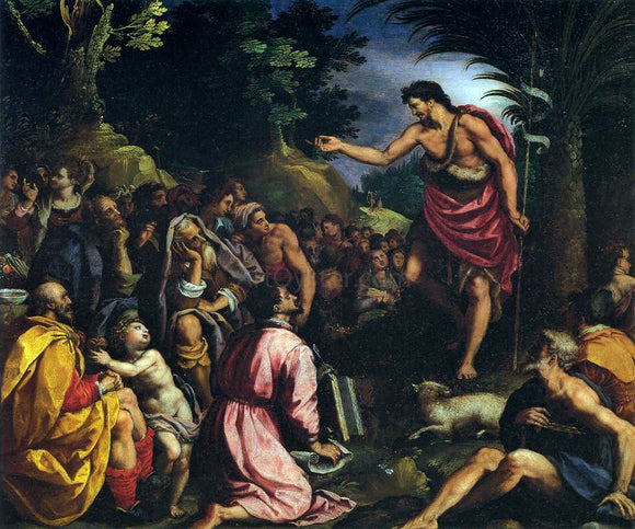  Alessandro Allori The Preaching of St John the Baptist - Art Print
