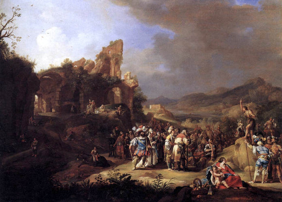  Bartholomeus Breenbergh The Preaching of St John the Baptist - Art Print