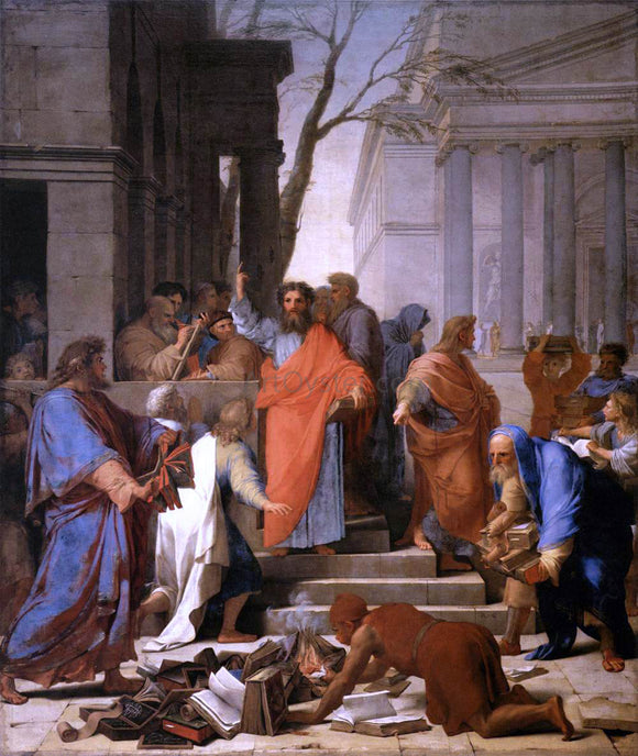 Eustache Le Sueur The Preaching of St Paul at Ephesus - Art Print