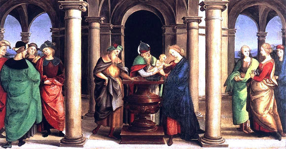  Raphael The Presentation in the Temple (Oddi altar, predella) - Art Print