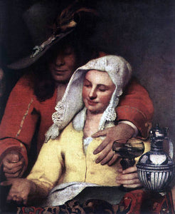  Johannes Vermeer The Procuress (detail: 1) - Art Print