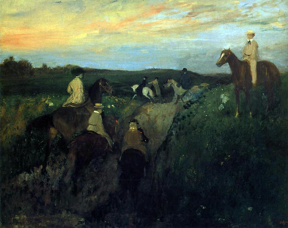  Edgar Degas The Promenade on Houseback - Art Print