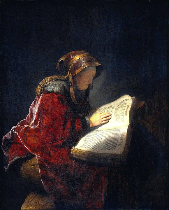  Rembrandt Van Rijn The Prophetess Anna (also known as Rembrandt's Mother) - Art Print