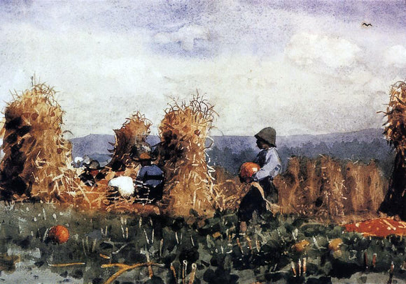  Winslow Homer The Pumpkin Patch - Art Print