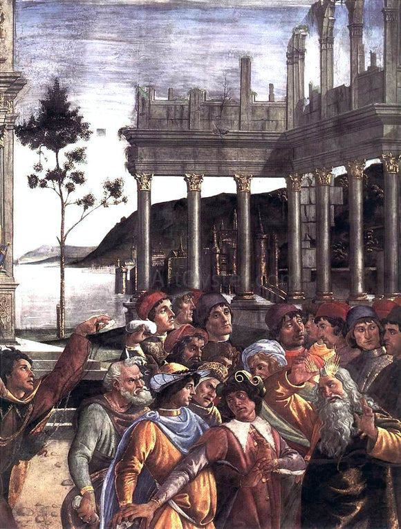  Sandro Botticelli The Punishment of Korah and the Stoning of Moses and Aaron (detail 4) (Cappella Sistina, Vatican) - Art Print