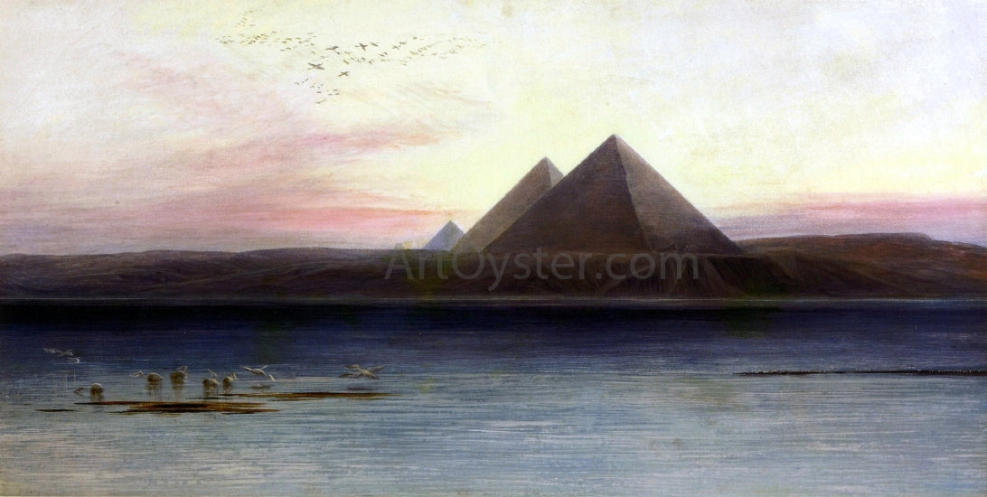 Edward Lear The Pyramids of Ghizeh Art Print – printoyster.com