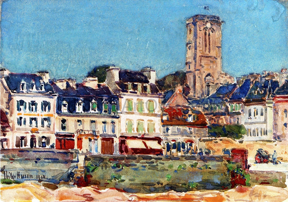  Frederick Childe Hassam The Quai, Lannion - Art Print