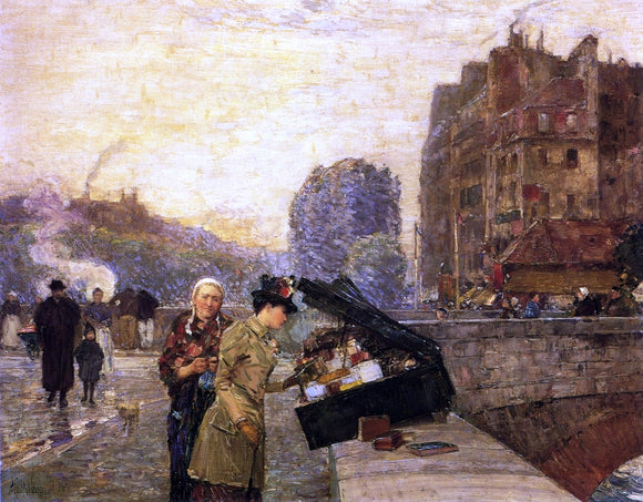  Frederick Childe Hassam The Quai St. Michel - Art Print