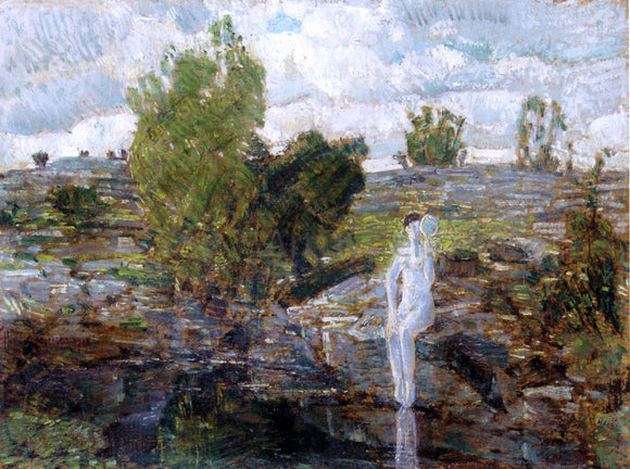  Frederick Childe Hassam The Quarry Pool, Folly Cove, Cape Ann - Art Print