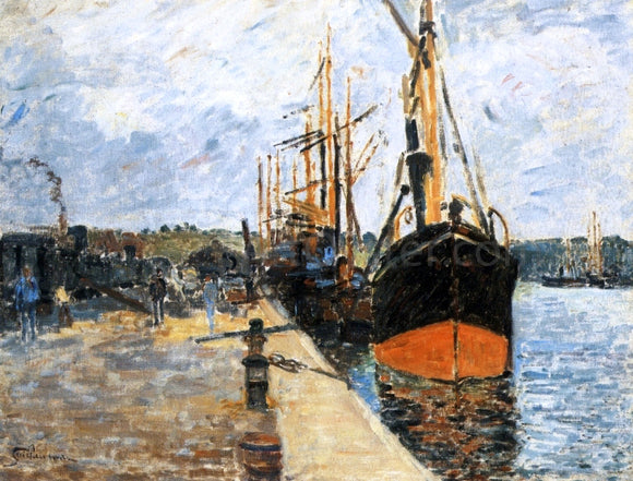  Armand Guillaumin The Quay at Rouen - Art Print