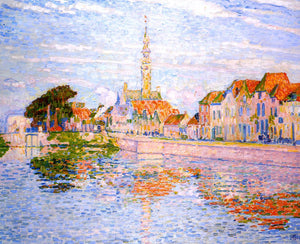  Theo Van Rysselberghe The Quay at Verre, Zeeland - Art Print
