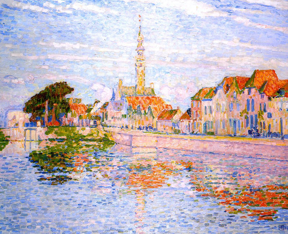  Theo Van Rysselberghe The Quay at Verre, Zeeland - Art Print