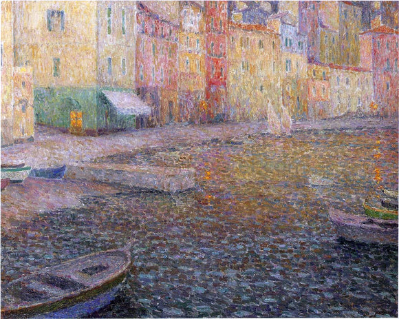  Henri Le Sidaner A Quay in Twilight - Art Print