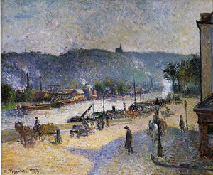  Camille Pissarro The Quays at Rouen - Art Print