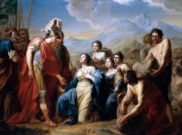  Johann August Tischbein The Queen of Sheba Kneeling before King Solomon - Art Print