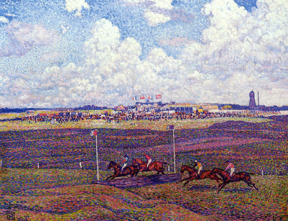  Theo Van Rysselberghe The Race Track at Boulogne-sur-Mer - Art Print