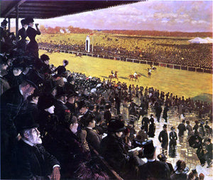  Giuseppe De Nittis The Races at Longchamps from the Grandstand - Art Print