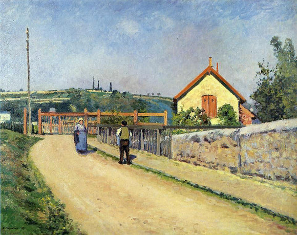  Camille Pissarro The Railroad Crossing at Les Patis - Art Print