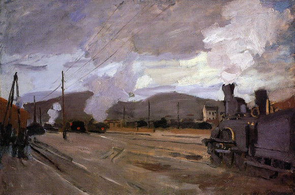  Claude Oscar Monet The Railroad Station at Argenteuil - Art Print