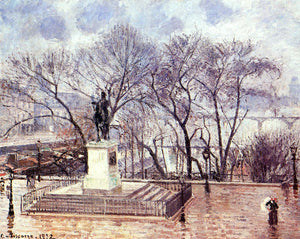  Camille Pissarro The Raised Terrace of the Pont-Neuf, Place Henri IV: Afternoon, Rain - Art Print