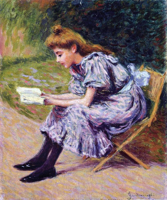  Federico Zandomeneghi The Reader - Art Print