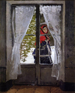  Claude Oscar Monet The Red Kerchief, Portrait of Madame Monet - Art Print