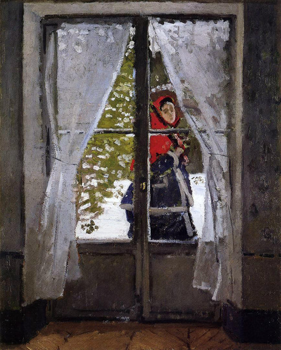  Claude Oscar Monet The Red Kerchief, Portrait of Madame Monet - Art Print