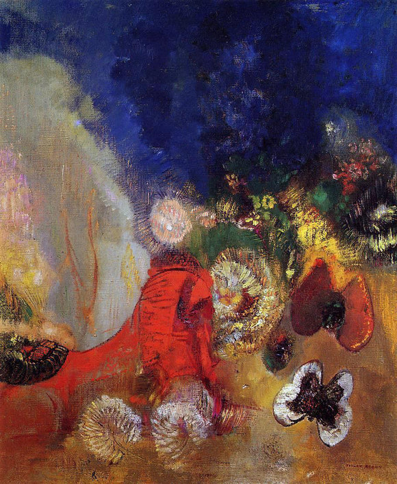  Odilon Redon The Red Sphinx - Art Print