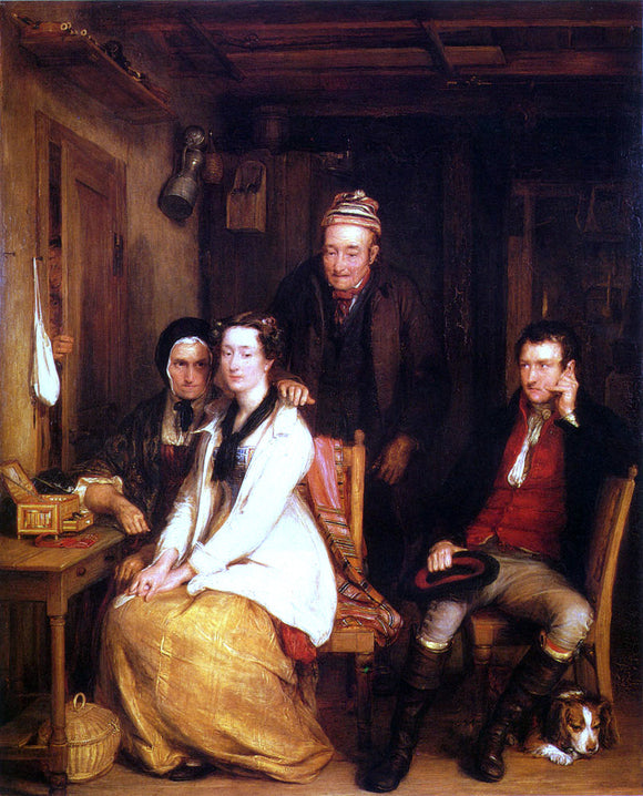  Sir David Wilkie The Refusal From Burn's - Art Print