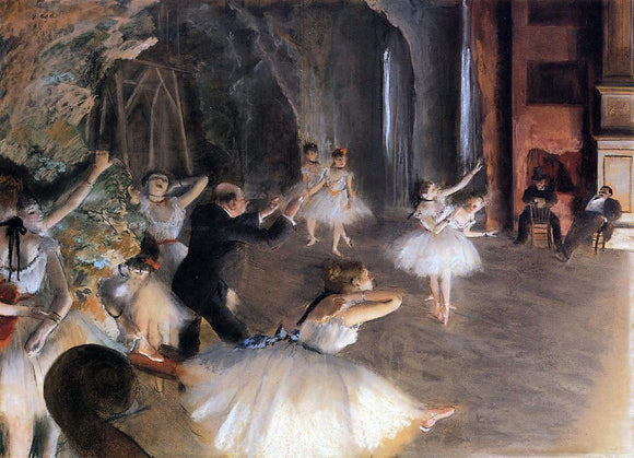  Edgar Degas The Rehearsal on Stage - Art Print