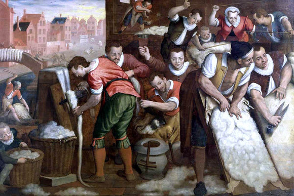 Isaac Claesz Van Swanenburg The Removal of the Wool from the Skins and the Combing - Art Print