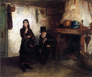  Eastman Johnson The Reprimand - Art Print