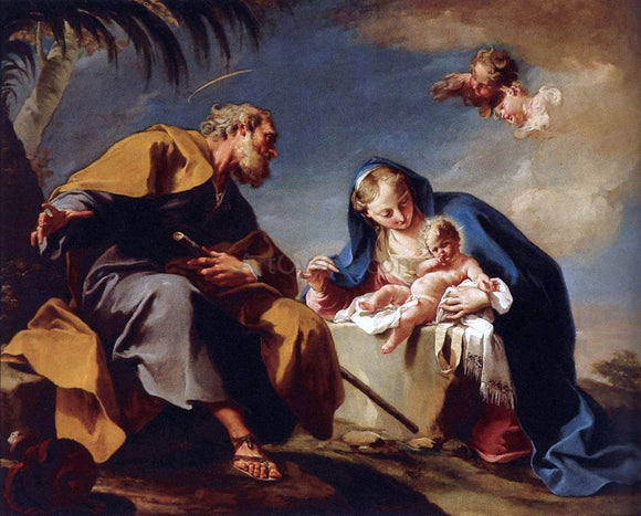  Giambattista Pittoni The Rest on the Flight into Egypt - Art Print