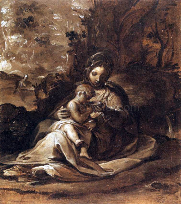  Rutilio Manetti The Rest on the Flight into Egypt - Art Print