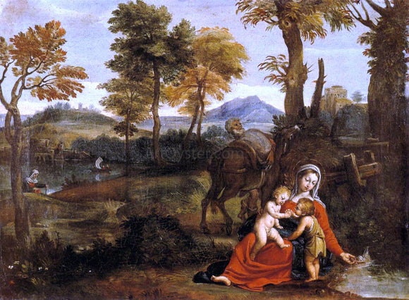  Domenichino The Rest on the Flight into Egypt - Art Print