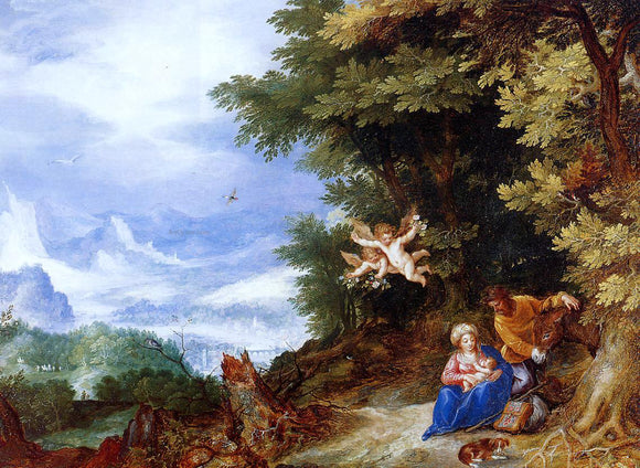  The Elder Jan Bruegel The Rest on the Flight to Egypt - Art Print