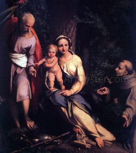  Correggio The Rest on the Flight to Egypt with Saint Francis - Art Print