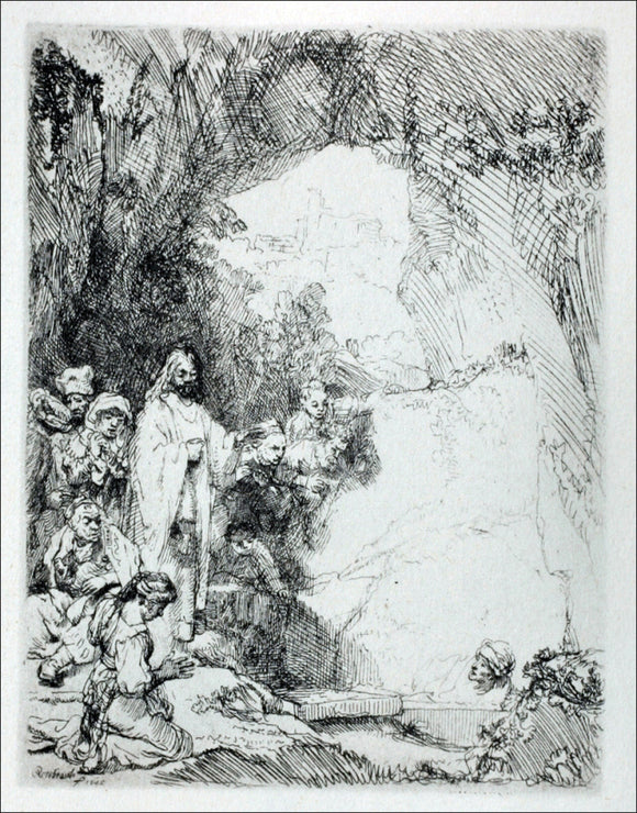 Rembrandt Van Rijn The Resurrection of Lazurus; a Small Plate - Art Print
