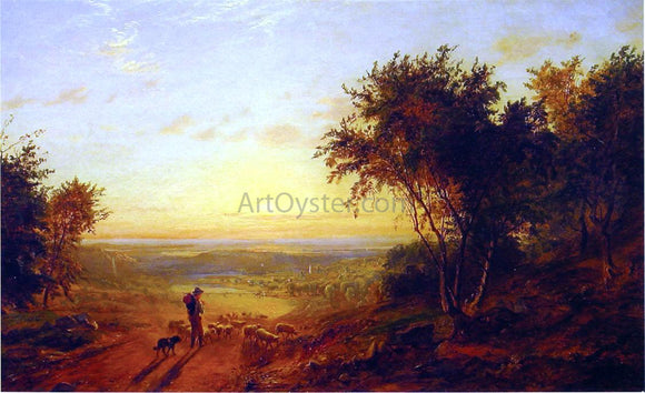  Jasper Francis Cropsey The Return Home: Landscape with Shepherd and Sheep - Art Print
