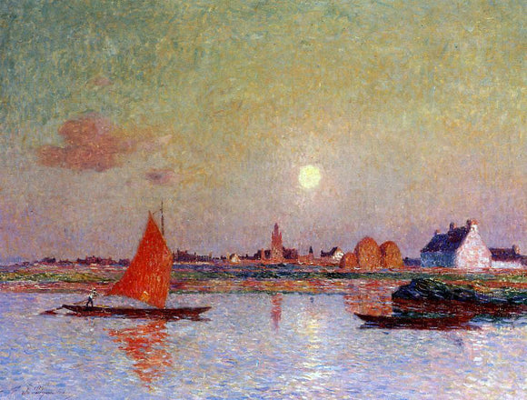  Ferdinand Du Puigaudeau The Return of the Sailboat - Art Print