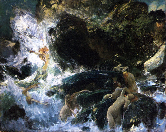  Hans Makart The Rhinemaidens - Art Print