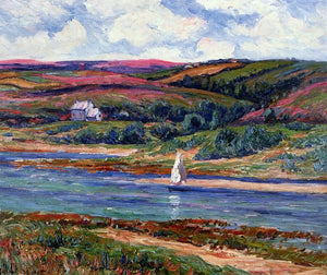  Henri Moret The River at Belon - Art Print