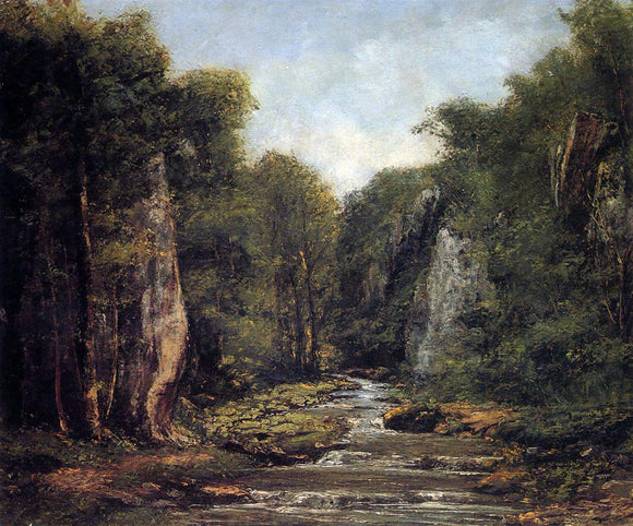  Gustave Courbet The River Plaisir-Fontaine - Art Print