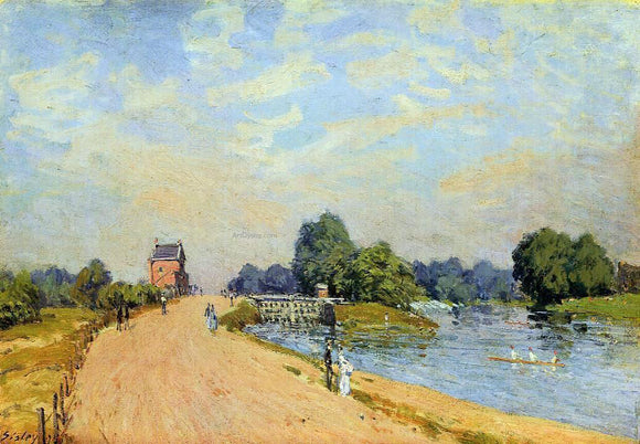  Alfred Sisley The Road from Hampton Court - Art Print